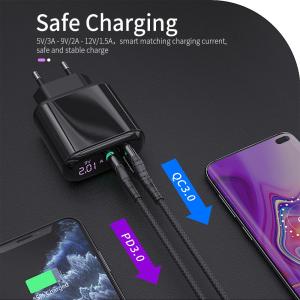 Essager 2021 Shining LED Display 3A Fast Charger USB Type Charger Cable USB PD