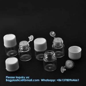 Glass Essential Oils Sample Bottles With Black Caps For Essential Oils, Perfumes