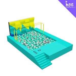 Buy cheap Indoor Playground Trampoline with Sponge Pool and Climbing Wall from wholesalers