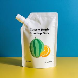 Buy cheap Customizable Stand-Up Spout Pouch with Resealable Zipper, Food-Grade PE Material for Liquid Packaging (FDA Approved) from wholesalers