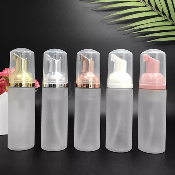 Quality Wash Eyelash Foaming Plastic Foam Pump Pink Frosted 43/410 for sale