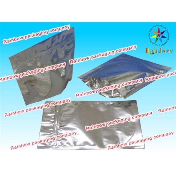 Buy cheap Flat three sides sealed mylar foil zipper with hange hole from wholesalers