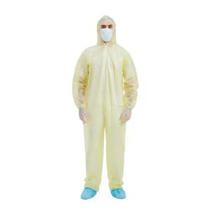 Buy cheap Light Yellow PP PE Disposable Coveralls Type 5 & 6 4 S/M/L/XL/XXL/XXXL/XXXXL from wholesalers