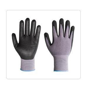 Buy cheap DMF Free Mining Micro Foam Nitrile Coated Gloves With Nitrile Dots On Plam from wholesalers