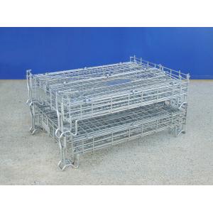 Lightweight Collapsible Metal Mesh Containers For Warehouse Storage