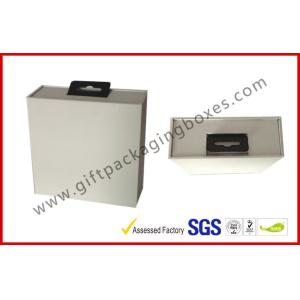 Buy cheap Custom Big White Display Gift Packaging Boxes With Black EVA Holder And Hook from wholesalers