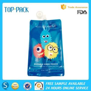BPA Free Custom Spout Pouch Double Zipper Sealable Baby Food Spout Packaging