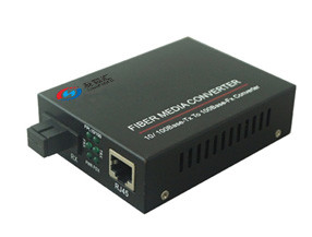 LC Single Mode Fiber To Ethernet Converter TRX / PWR / FDX LED Indicators