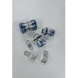 Buy cheap 3 4 EMT Raintight Connector Blue Galvanized Cap IP65 from wholesalers