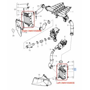 Buy cheap For Bentley Continental Gt Flying Spur Front Left Turbo Inter Cooler OEM 3W0145803E from wholesalers