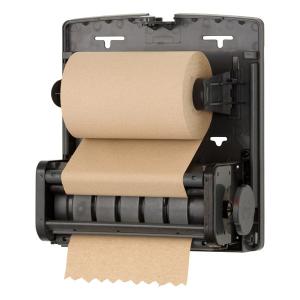 Buy cheap Mechanical Auto Cut Roll Paper Towel Dispenser for 20cm wide roll, ABS plastic material, white color, wall mounted, from wholesalers