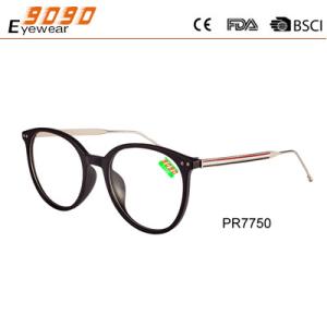 Buy cheap 2018 new design reading glasses ,two pins on the frame and metal temple,suitable for women and men from wholesalers