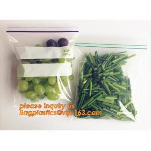 PE Double zipper seal food storage fresh-keeping bags, custom double tracking k