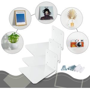 Single-side Bracket Wall Shelf Set of 4 for Nursery Floating Book Storage