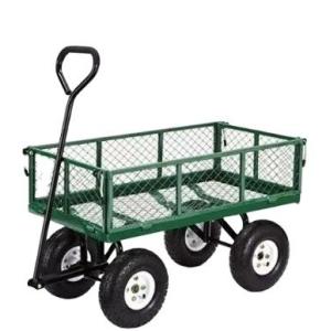 Buy cheap 500LBS Weight Capacity Heavy Duty Utility Steel Mesh Yard Garden Cart Wagon for Tools from wholesalers