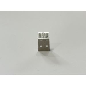High-Performance USB 2.0 AM Connector | Integrated White Housing | Gold-Flash