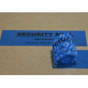 Buy cheap Blue Waterproof Printable Tamper Proof Labels Environmentally Friendly Material from wholesalers