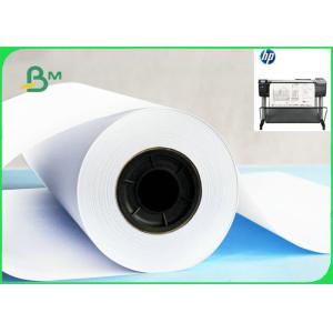 Plain White 80gsm CAD Plotter Paper For Engineering Draftings 24inch x 150ft
