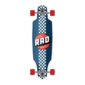 Buy cheap RAD Wheels Drop Through Checker Stripe Navy / White Longboard Complete Skateboard - 9 x 36 from wholesalers