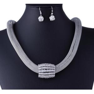 Buy cheap Large rotary diamond chain with diamond earrings exaggerated personality sets of chain from wholesalers