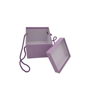 Elegant Paper Gift Packaging Box Exquisite Cotton Handle Recyclable Feature