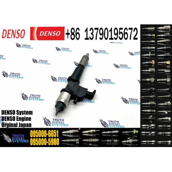 Quality Original Denso Engine Common Rail Fuel Injector 095000-6650 Compatible with Isuzu Diesel Engine 4HK1 6HK1 for sale