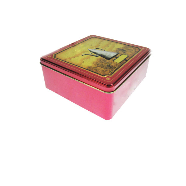 Buy cheap Customized Cookie Square Tin Box Metal Tea Packaging Tin Containers With Lids from wholesalers