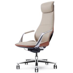 Office Building Chair with Ergonomic Design and Synthetic Leather Material