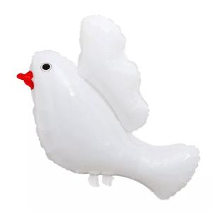 Buy cheap Wholesal New White Bird Peace Dove Foil Globos Pigeon Balloons Wedding Graduation Party Decorations from wholesalers