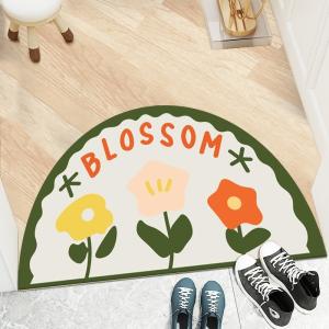 Buy cheap Cartoon Flower Polyester Fiber Floor Carpet Rug Half Circular from wholesalers