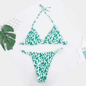 Buy cheap Triangle Halter Top With Low Waist T-back Bikini Set from wholesalers