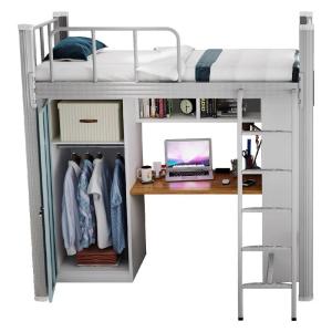 China Single / Double People Detachable Metal Frame Bed with desk Cabinet on sale