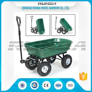 Buy cheap Green Color Garden Dump Wagon Plastic Material Tray Load Capacity 150kg from wholesalers