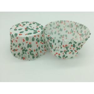 Buy cheap Single Wall Greaseproof Cupcake Liners Cup Cake Wrappers Dim Sum Cherry and Leaf Printing from wholesalers