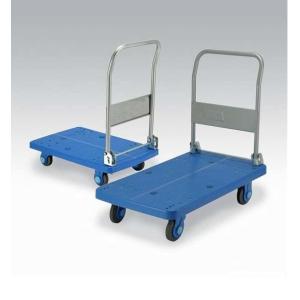 Buy cheap One layer 150 KG Plastic and Blue Platform Hand Trolley for Warehouse Storaging from wholesalers