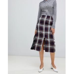 Buy cheap 2019 fashionable new arrival tartan with zip detail midi skirt from wholesalers
