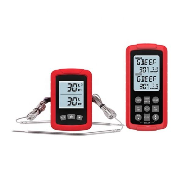 433mhz Dual Probes Digital Food Thermometer With Meat Doness Preset