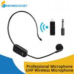 Buy cheap UHF Wireless Stereo Receiver Usb Microphone MIC Unidirectional Condenser Microphone Headband Sound Digital Rechargeable from wholesalers