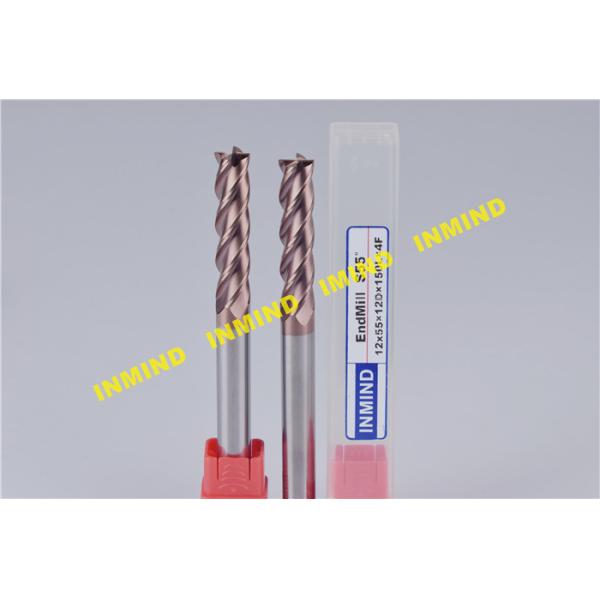 High Precision Square Long End Mill Bits , AlTiN Coating Metal Cutting Tools