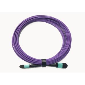 MT Ferrule OM4 Mpo To Mpo Cable , Optical Patch Cord For Data Center System