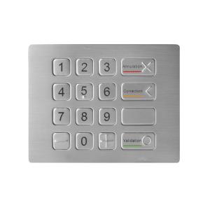 Buy cheap Updated Stainless Steel Metal Keypad With Bliand Dot for ATM Application in IP67 Standard from wholesalers