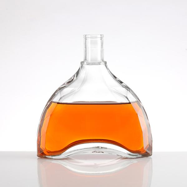Buy cheap Custom Clear Empty Brandy Whiskey Rum Gin Glass Bottles for Bars and Restaurants from wholesalers