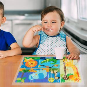 Buy cheap Rectangular Childrens Plastic Placemats Toddlers Baby Placemat For Restaurants from wholesalers