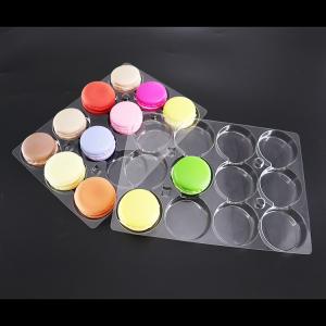 Buy cheap 12 Pcs Plastic Macaron Containers Rectangle Hygiene And Safety With Lid from wholesalers