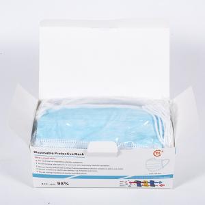 Buy cheap 3 layer disposable face mask medical faces mask with earloops from wholesalers