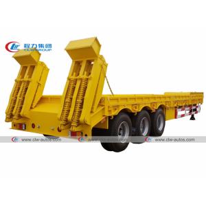 Buy cheap Heavy Duty 3 Axle Lowboy Lowbed Semi Trailer 60 Tons 80 Tons For Excavating Machine from wholesalers