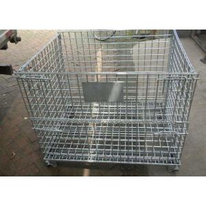 Buy cheap 1000kg Galvanized Stackable Sliver Wire Container Storage Cages from wholesalers