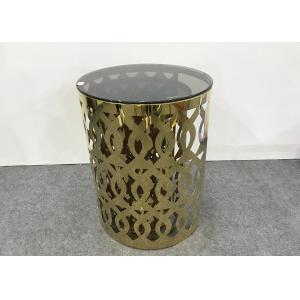 Buy cheap Three Piece Hollow 40cm Gold Plated Coffee Table from wholesalers