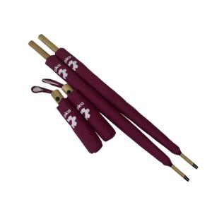 Buy cheap Windproof Burgandy Golf Parasol  Compact Golf Raincoat With Bamboo Handle from wholesalers