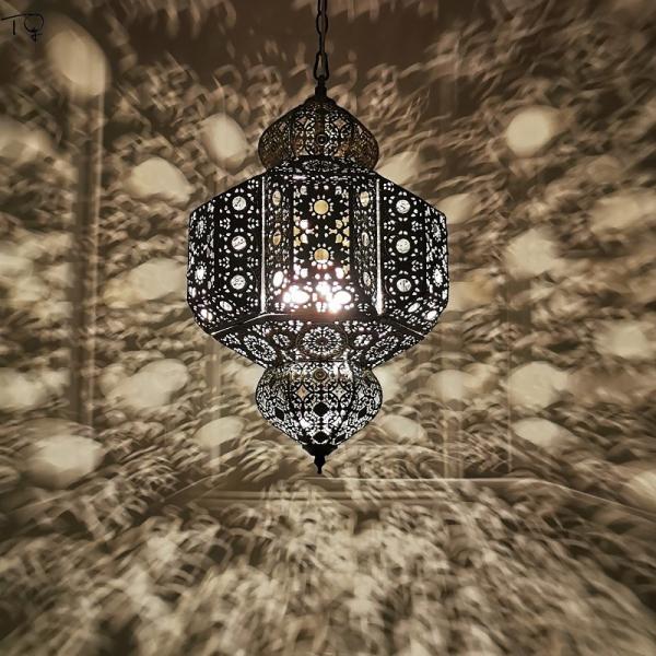 Buy cheap Moroccan Exotic Retro Vintage Pendant Lights Led E27 Iron Art Hollow dinner table chandelier(WH-DC-44) from wholesalers